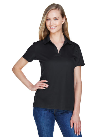 Devon & Jones CrownLux Performance® Ladies' Plaited Polo DG20W BLACK