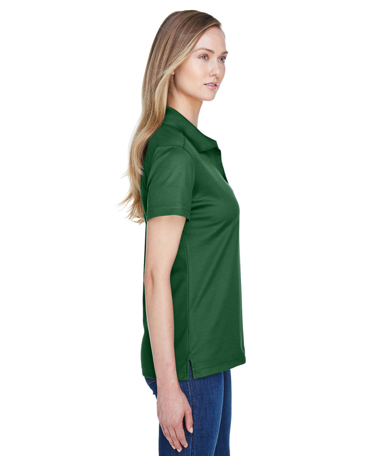 Devon & Jones CrownLux Performance® Ladies' Plaited Polo DG20W FOREST