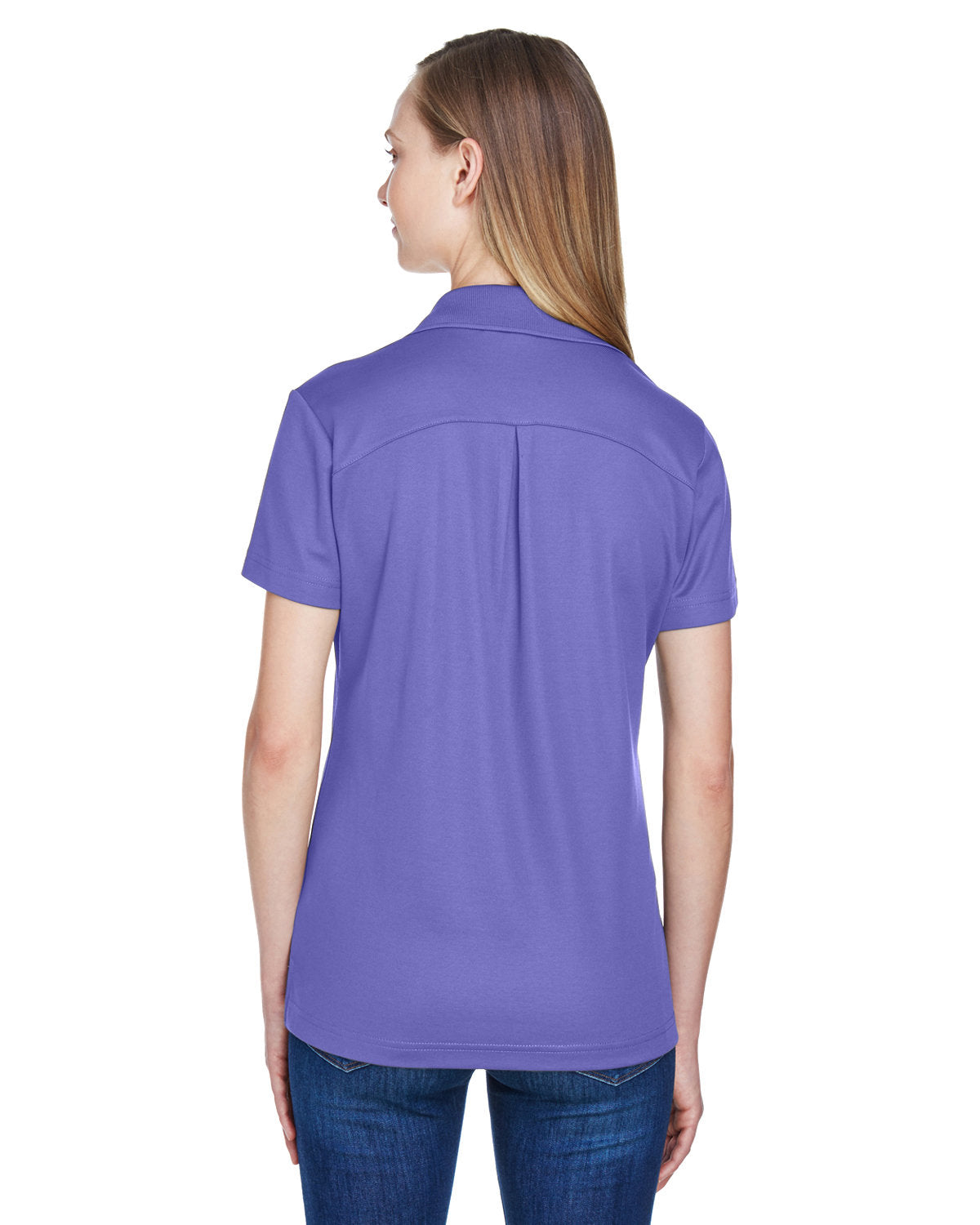 Devon & Jones CrownLux Performance® Ladies' Plaited Polo DG20W GRAPE