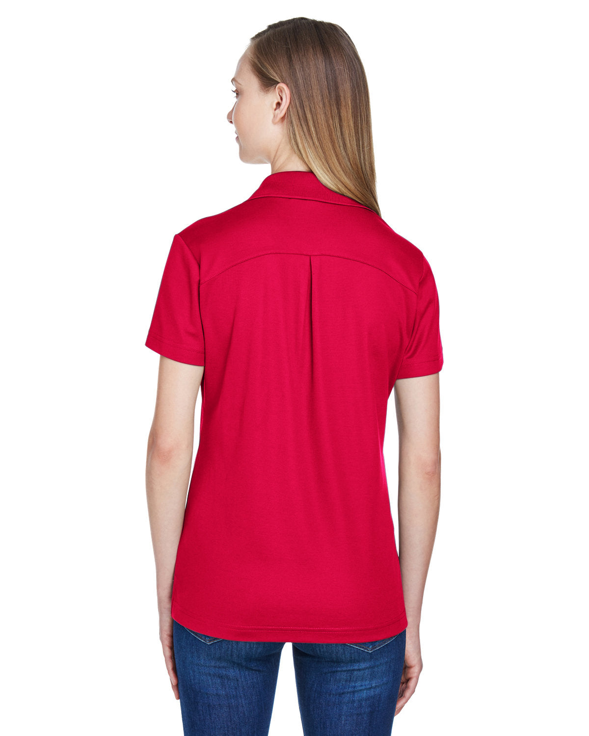 Devon & Jones CrownLux Performance® Ladies' Plaited Polo DG20W RED