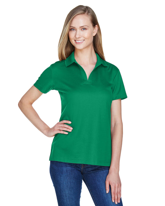 Devon & Jones CrownLux Performance® Ladies' Plaited Polo DG20W KELLY GREEN