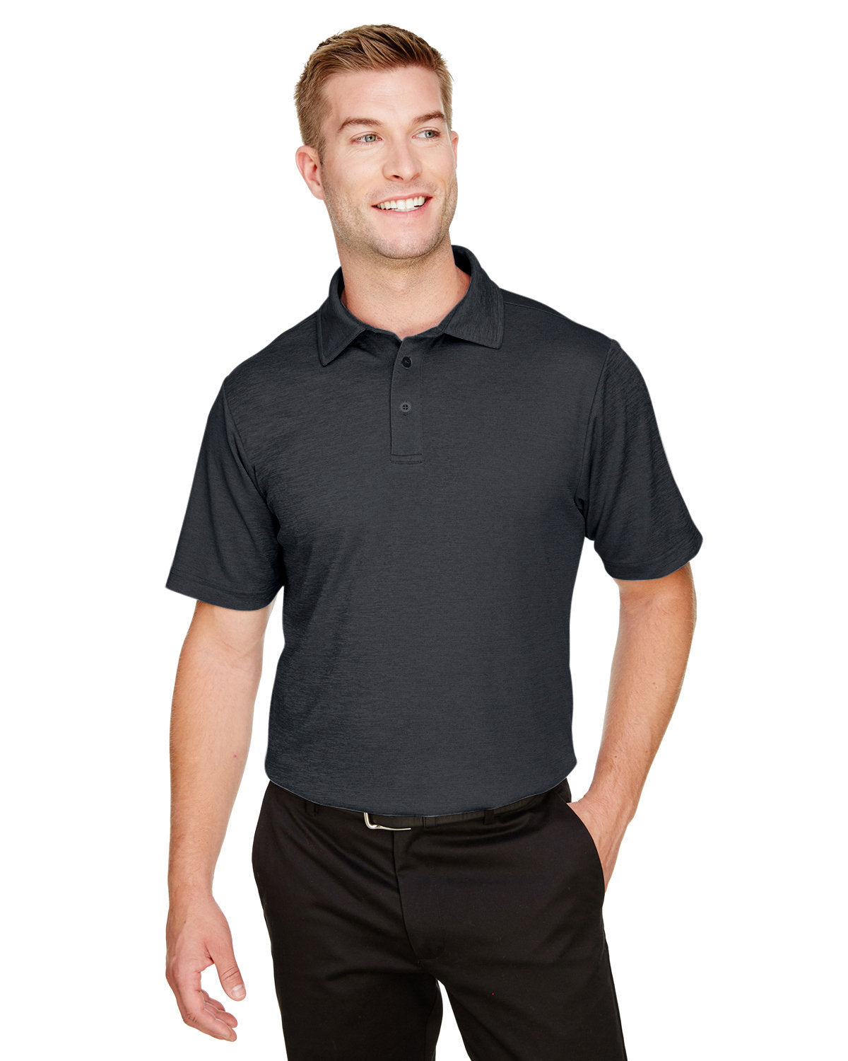 Devon & Jones CrownLux Performance® Men's Address Melange Polo DG22