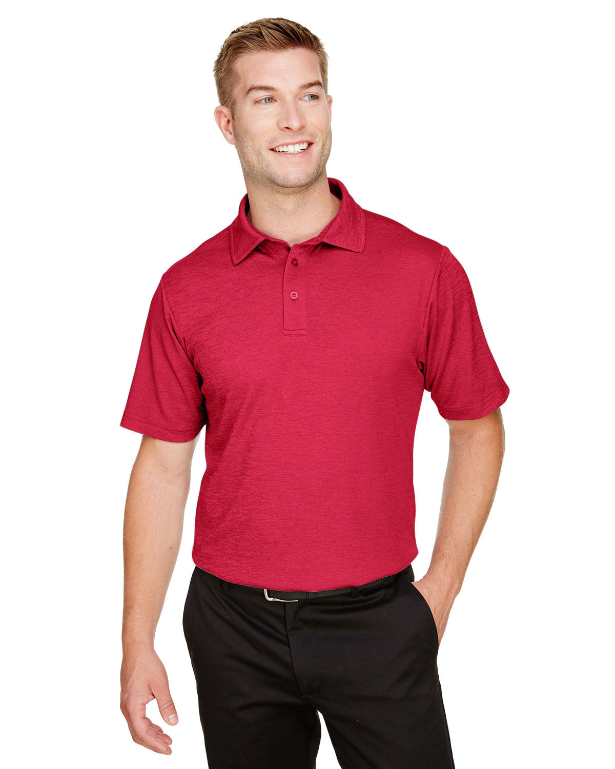 Devon & Jones CrownLux Performance® Men's Address Melange Polo DG22