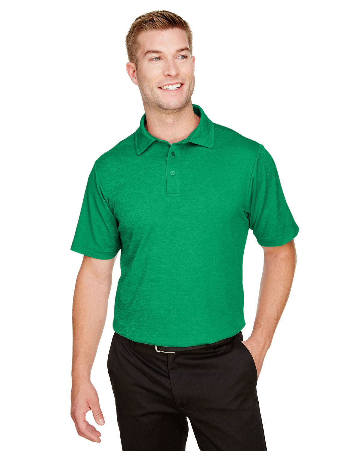 Devon & Jones CrownLux Performance® Men's Address Melange Polo DG22