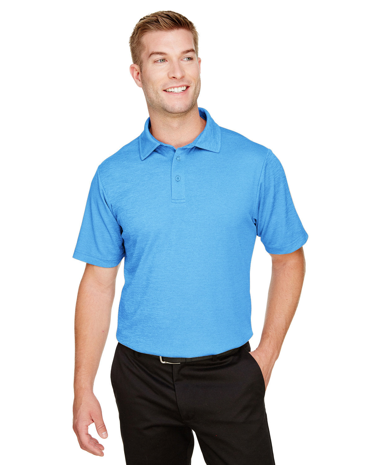 Devon & Jones CrownLux Performance® Men's Address Melange Polo DG22