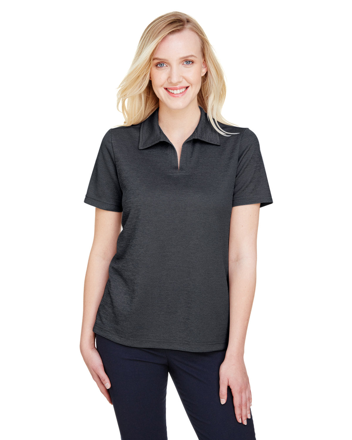 Devon & Jones CrownLux Performance® Ladies' Address Melange Polo DG22W