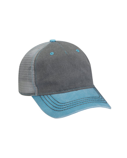 Adams Pigment-Dyed Twill & Mesh Trucker Cap EN102