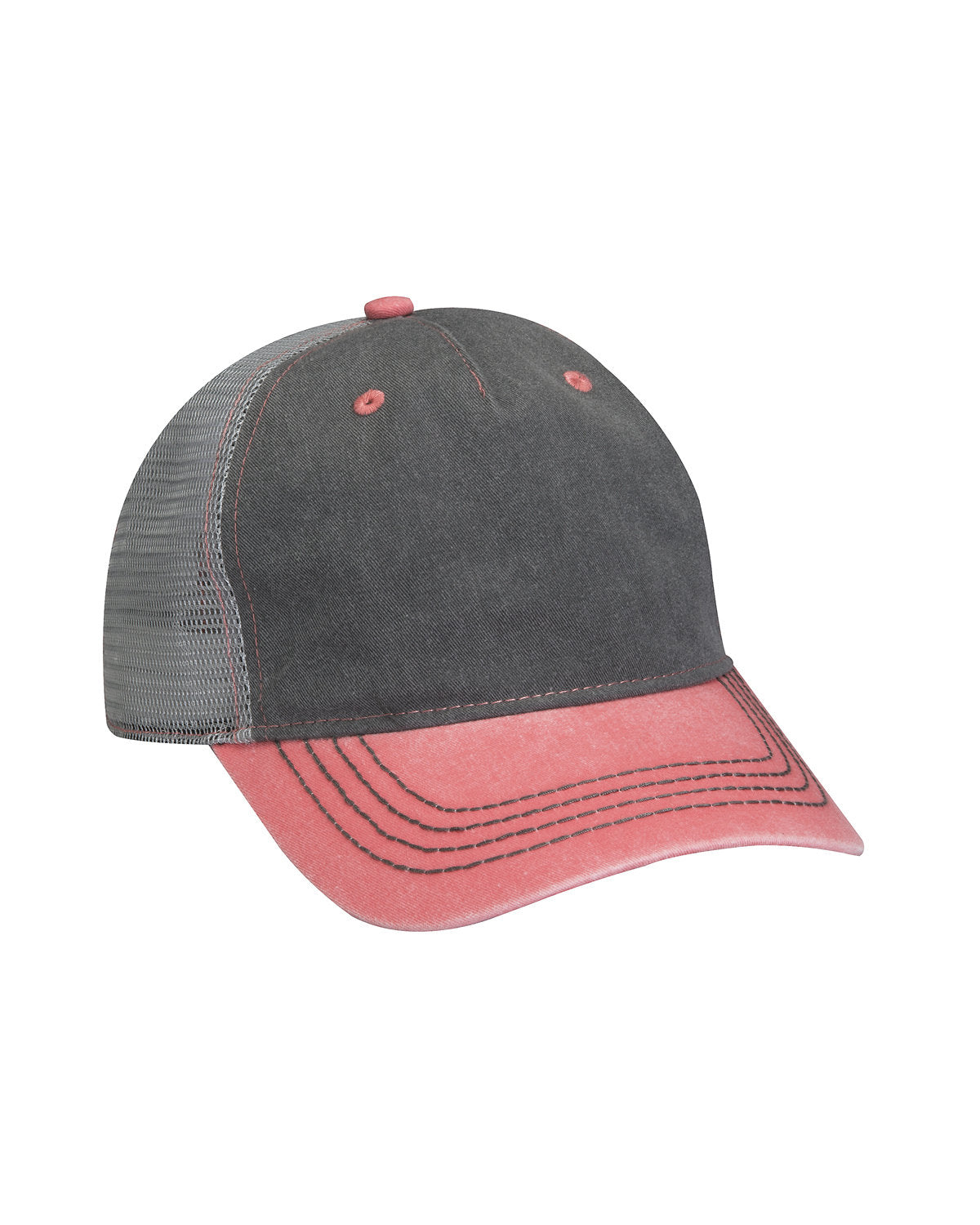 Adams Pigment-Dyed Twill & Mesh Trucker Cap EN102