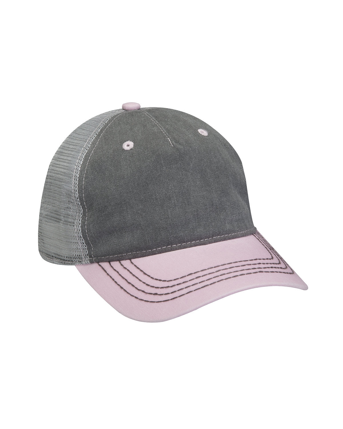 Adams Pigment-Dyed Twill & Mesh Trucker Cap EN102