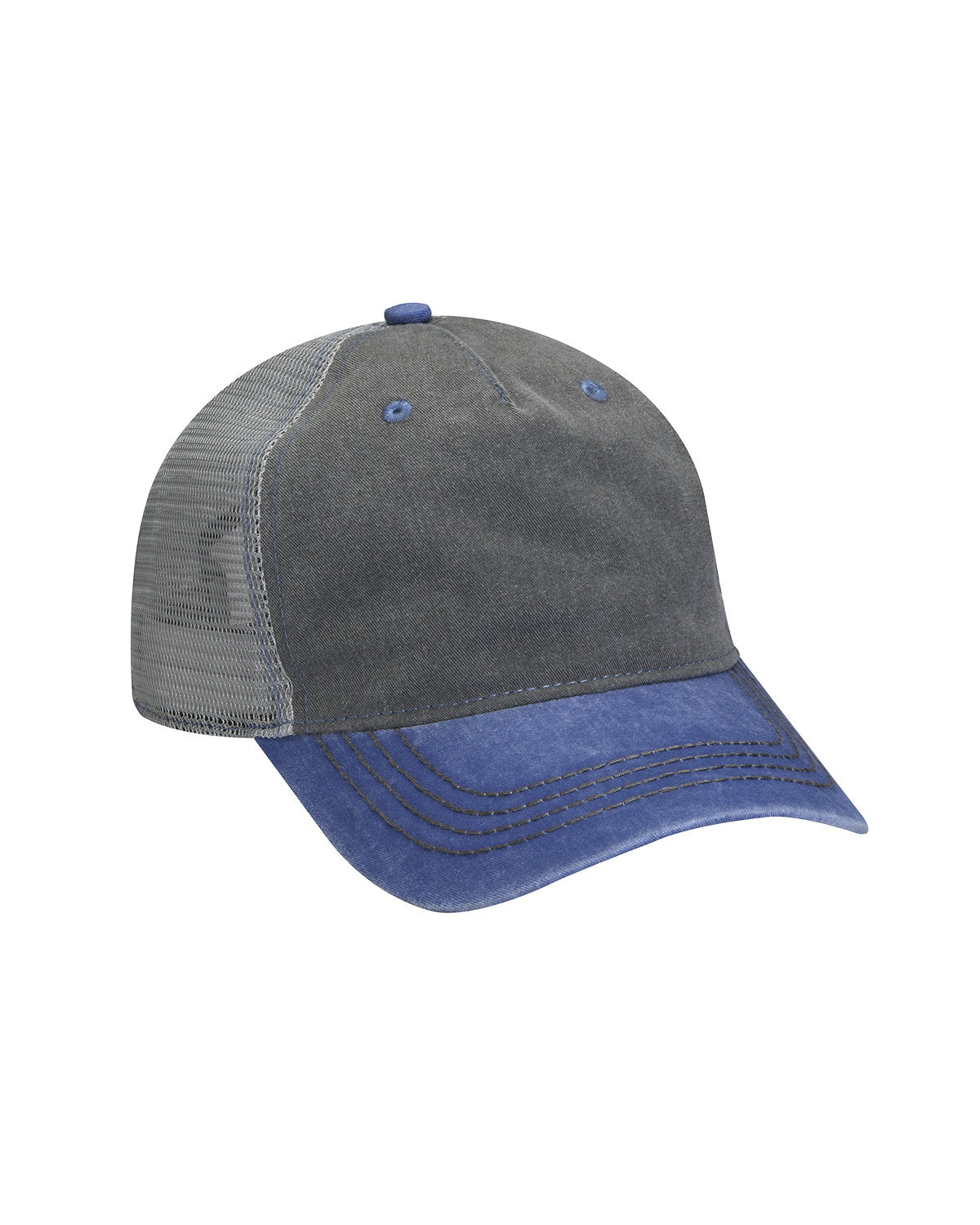 Adams Pigment-Dyed Twill & Mesh Trucker Cap EN102