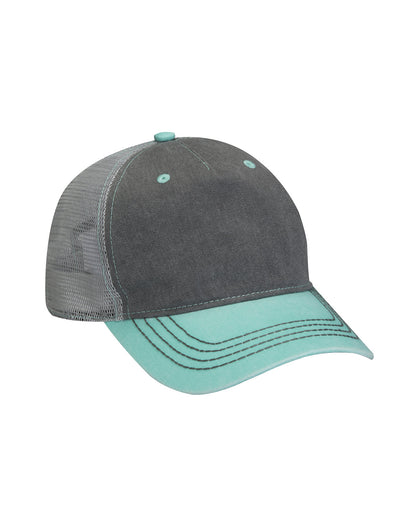 Adams Pigment-Dyed Twill & Mesh Trucker Cap EN102