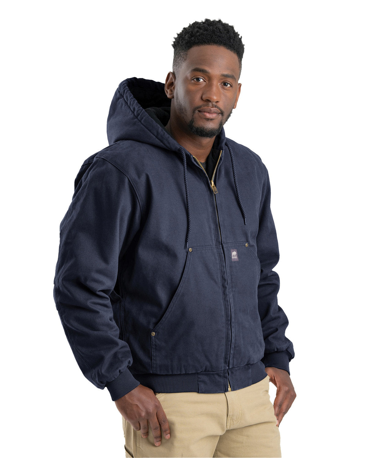 Berne Men's Highland Washed Cotton Duck Hooded Jacket HJ375