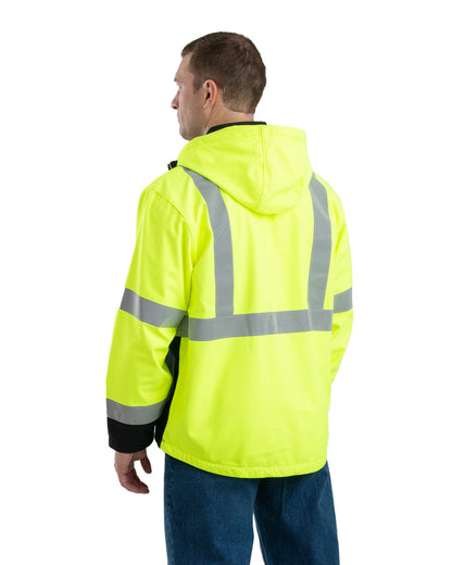 Berne Men's Hi-Vis Class 3 Hooded Softshell Jacket HVJS206