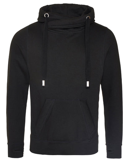 Just Hoods By AWDis Men's Heavyweight Cross Over Neck Hooded Sweatshirt JHA021