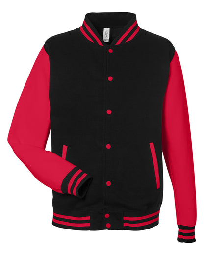 Just Hoods By AWDis Men's Heavyweight Letterman Jacket JHA043