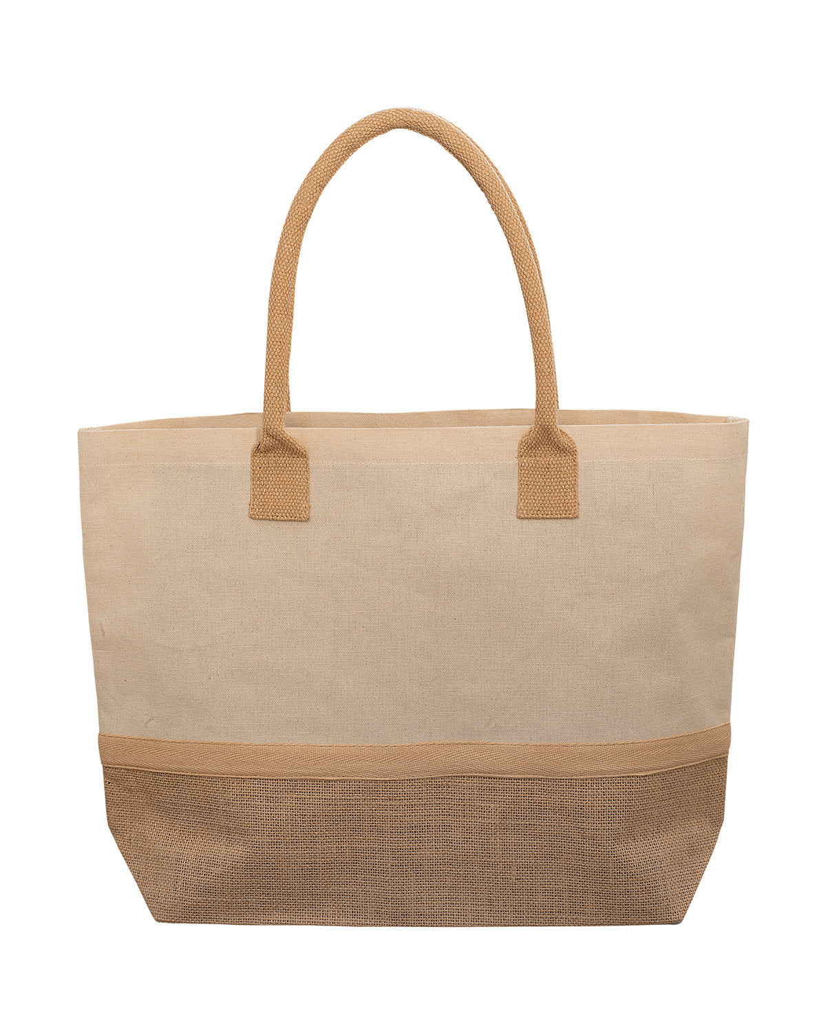 Prime Line Wanderlust Laminated Jute & Canvas Tote Bag LT-3435