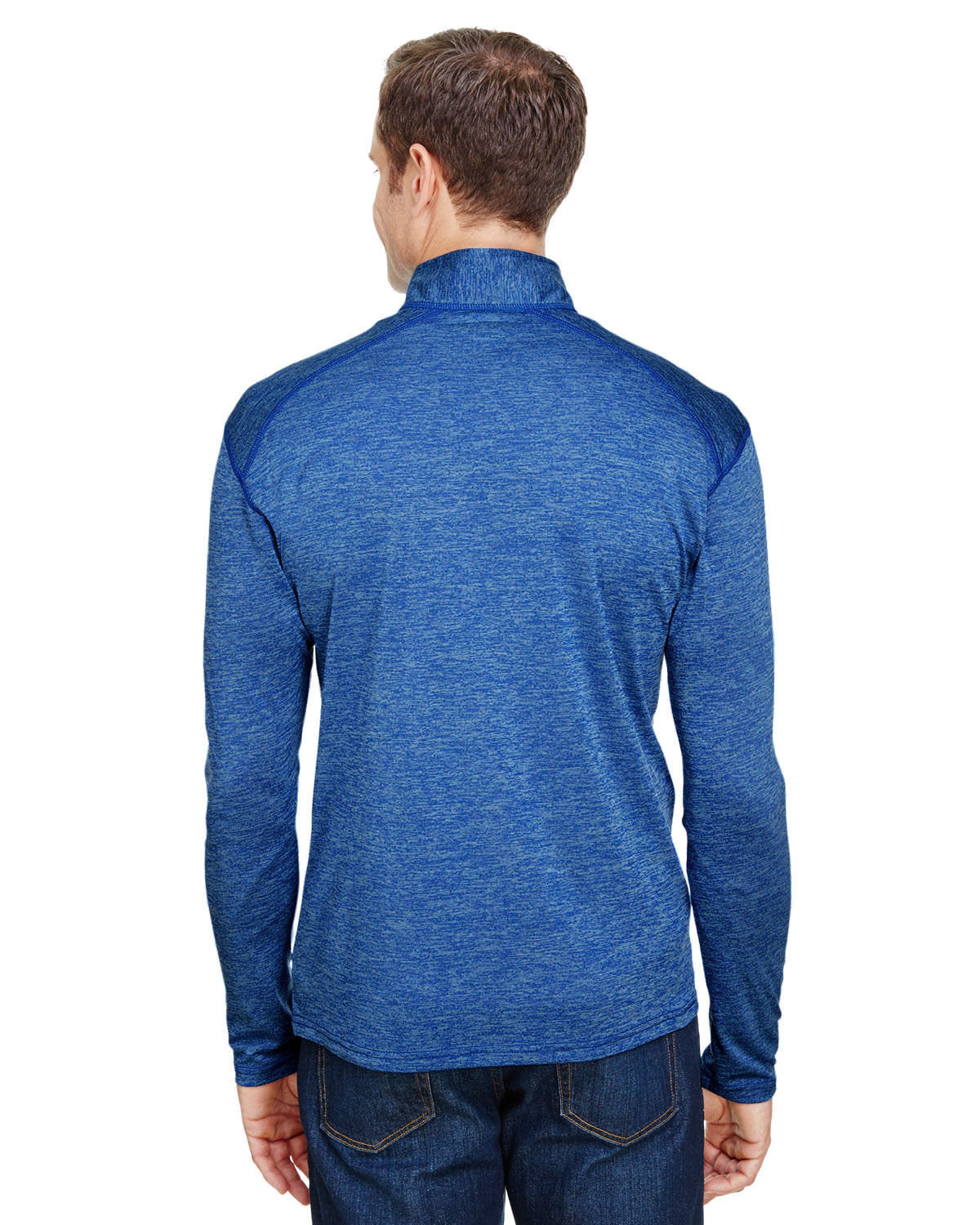 A4 Men's Tonal Space-Dye Quarter-Zip N4010