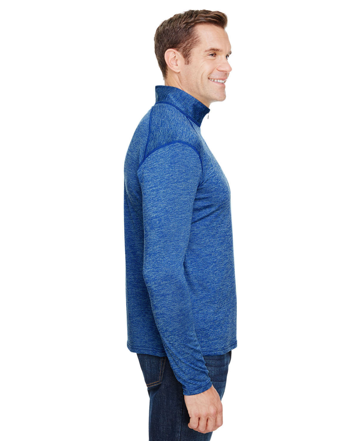 A4 Men's Tonal Space-Dye Quarter-Zip N4010