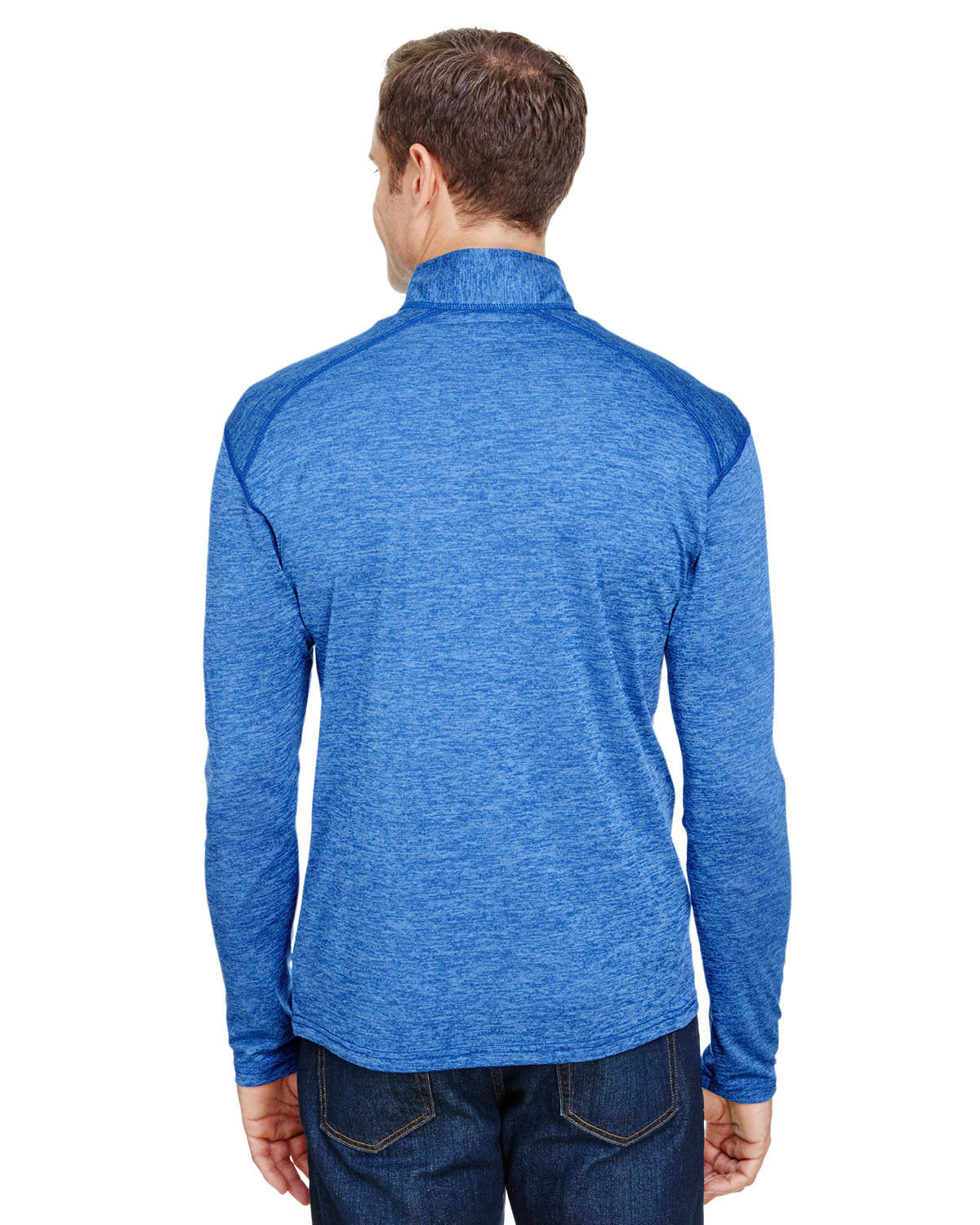 A4 Men's Tonal Space-Dye Quarter-Zip N4010