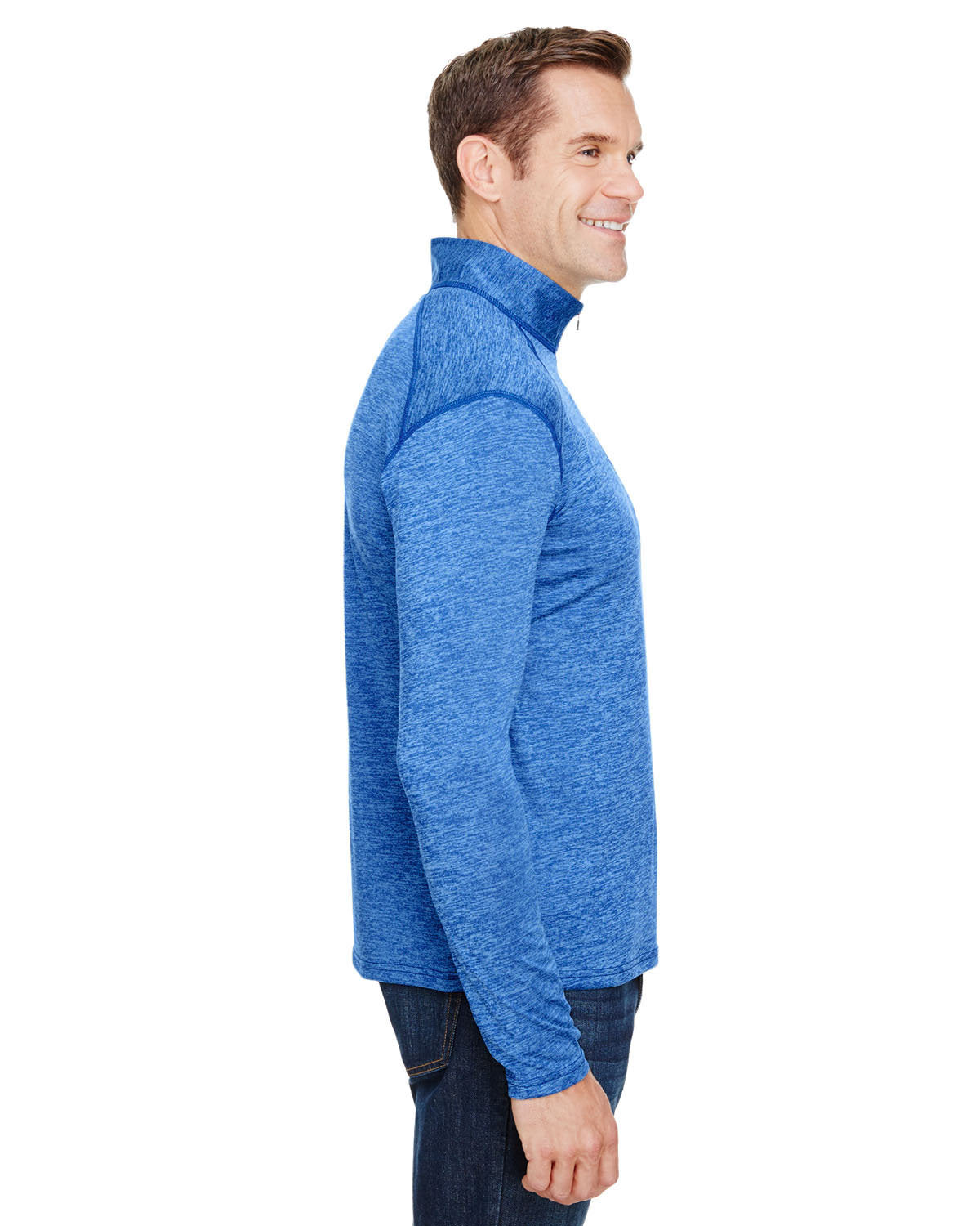 A4 Men's Tonal Space-Dye Quarter-Zip N4010