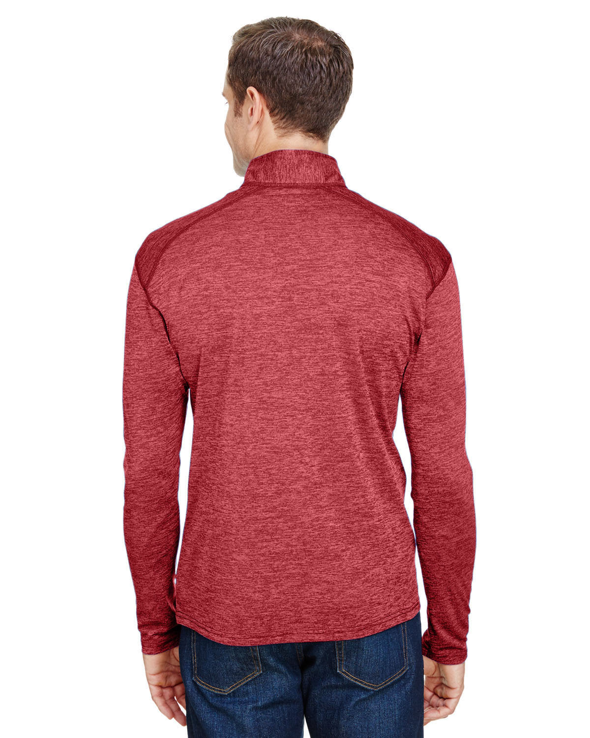 A4 Men's Tonal Space-Dye Quarter-Zip N4010