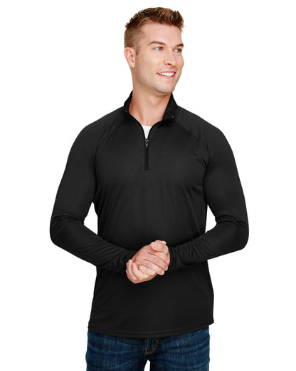 A4 Adult Daily Polyester Quarter-Zip N4268