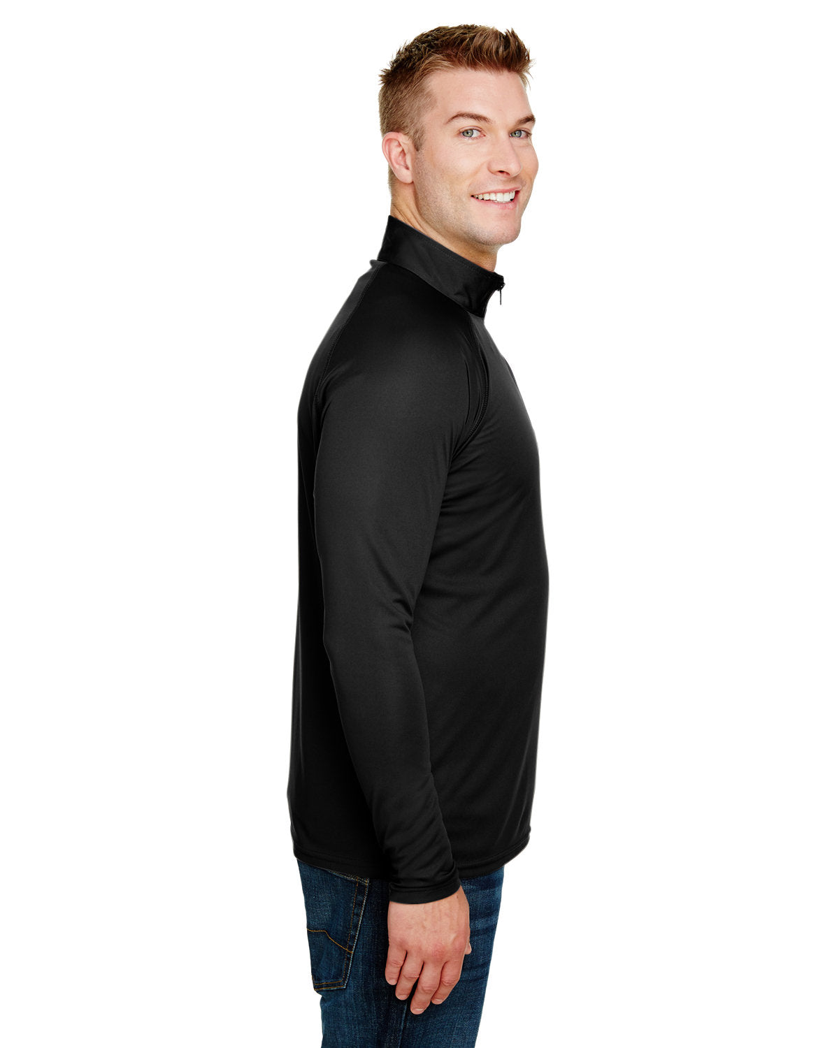 A4 Adult Daily Polyester Quarter-Zip N4268