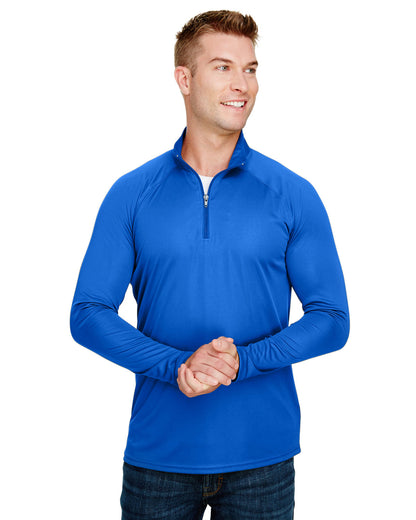 A4 Adult Daily Polyester Quarter-Zip N4268