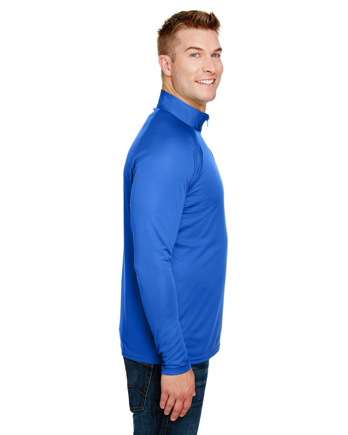 A4 Adult Daily Polyester Quarter-Zip N4268