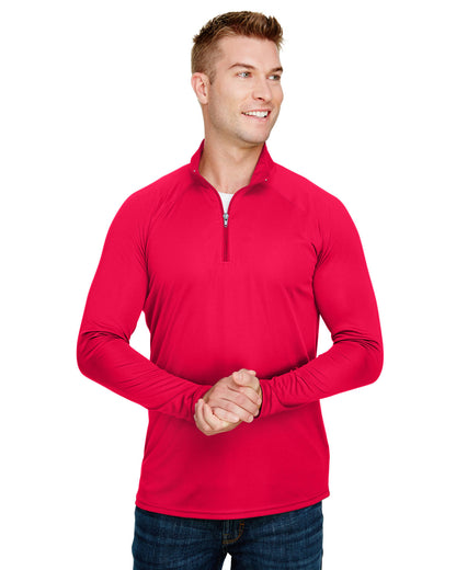 A4 Adult Daily Polyester Quarter-Zip N4268