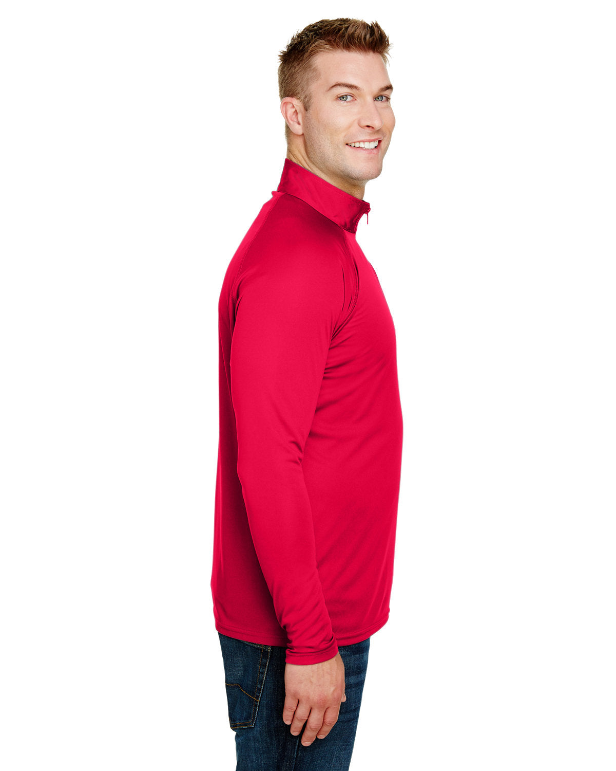 A4 Adult Daily Polyester Quarter-Zip N4268