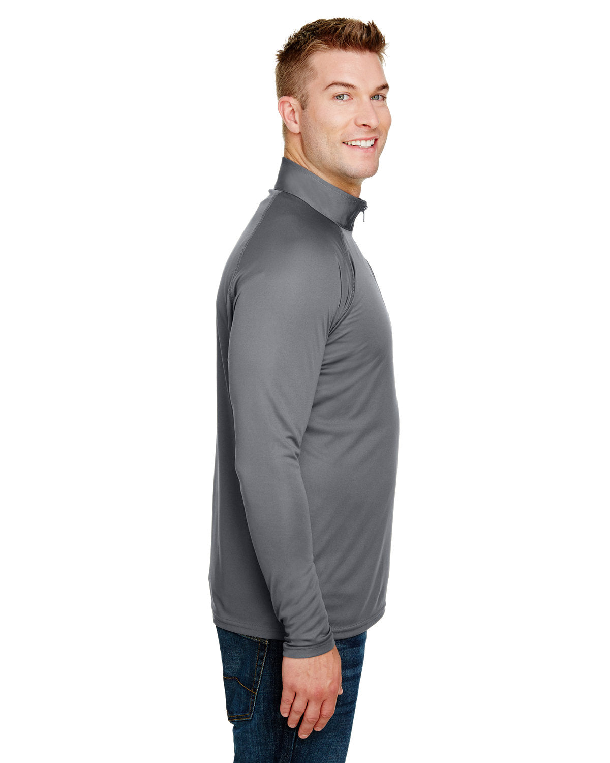 A4 Adult Daily Polyester Quarter-Zip N4268