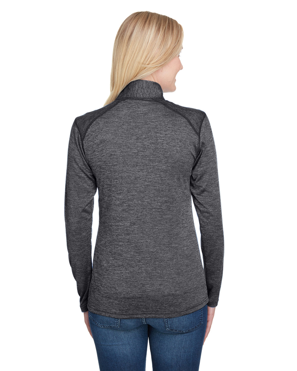 A4 Ladies' Tonal Space-Dye Quarter-Zip NW4010