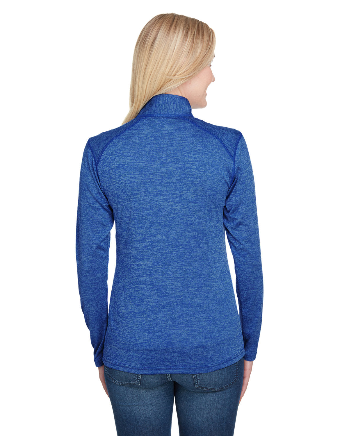 A4 Ladies' Tonal Space-Dye Quarter-Zip NW4010