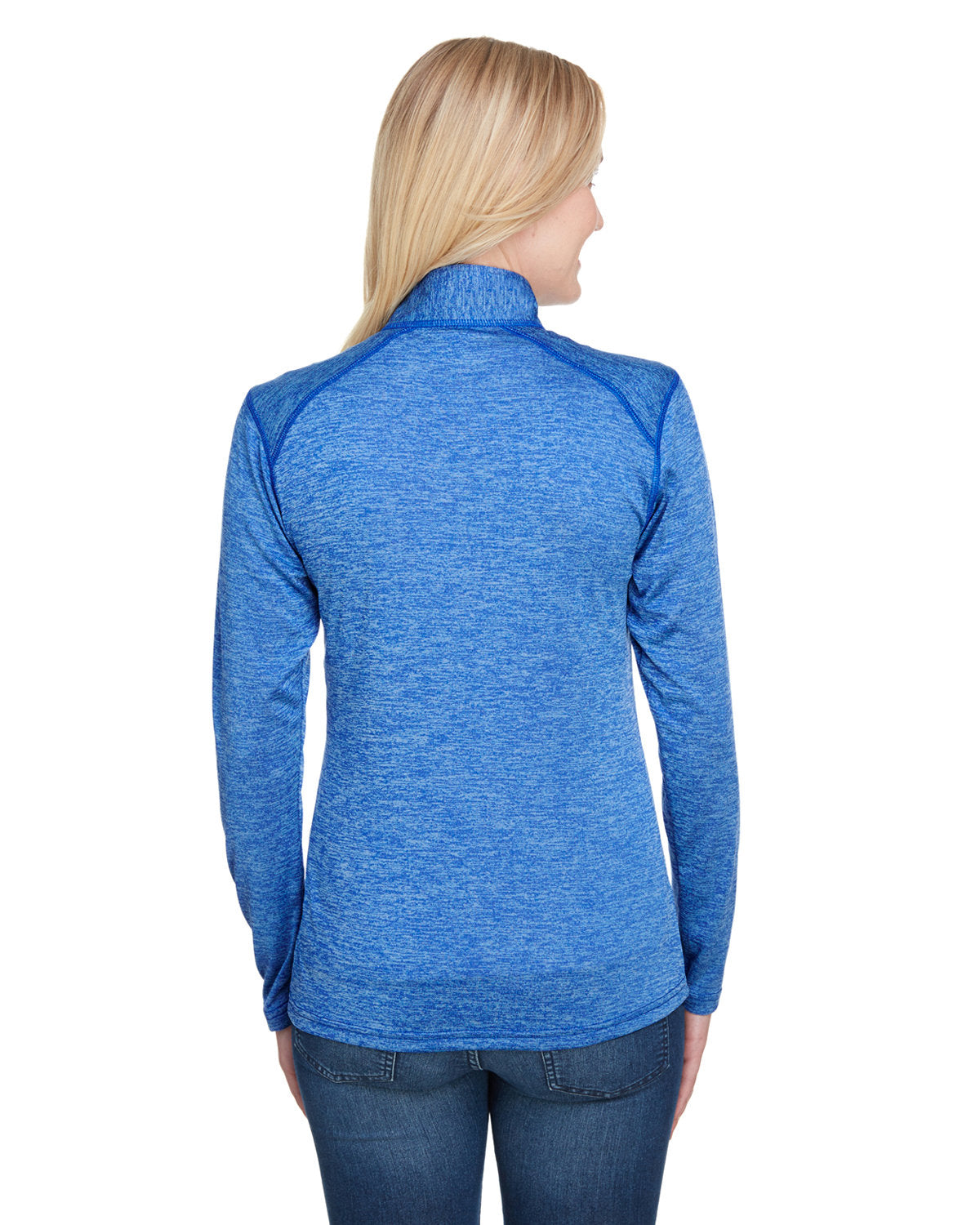 A4 Ladies' Tonal Space-Dye Quarter-Zip NW4010