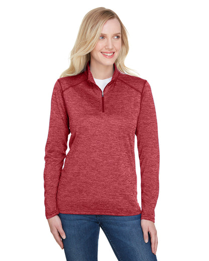 A4 Ladies' Tonal Space-Dye Quarter-Zip NW4010