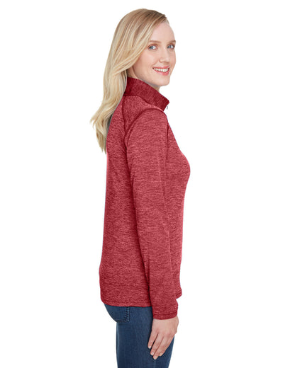 A4 Ladies' Tonal Space-Dye Quarter-Zip NW4010