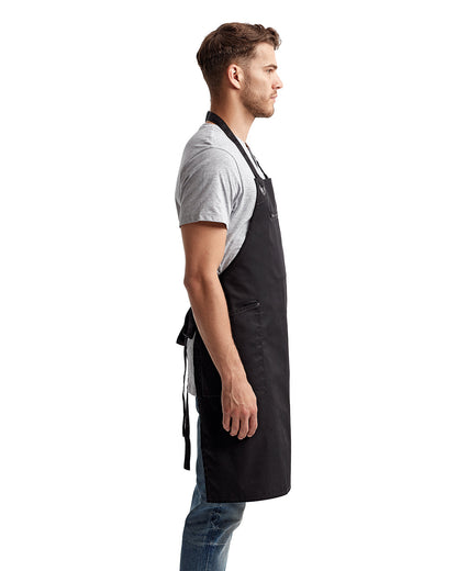 Artisan Collection by Reprime Unisex ‘Barley’ Contrast Stitch Recycled Bib Apron RP121