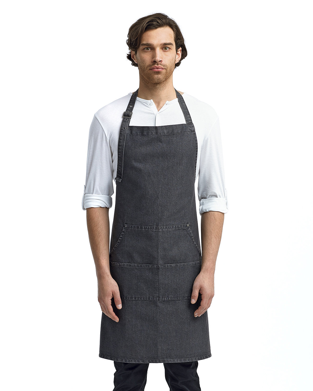 Artisan Collection by Reprime Unisex Jeans Stitch Denim Bib Apron RP126