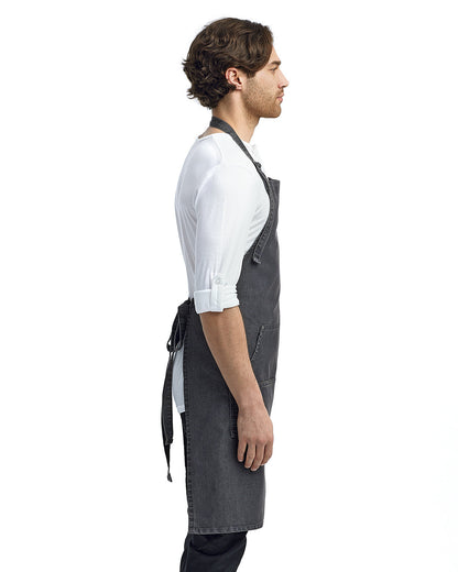 Artisan Collection by Reprime Unisex Jeans Stitch Denim Bib Apron RP126