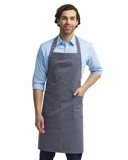 Artisan Collection by Reprime Unisex Cotton Chino Bib Apron RP132