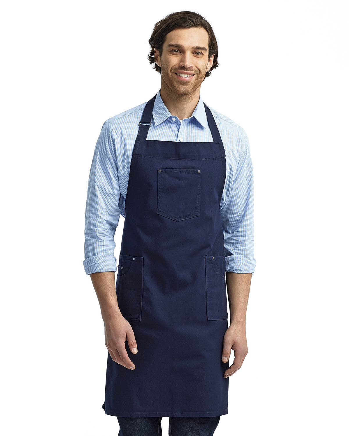 Artisan Collection by Reprime Unisex Cotton Chino Bib Apron RP132