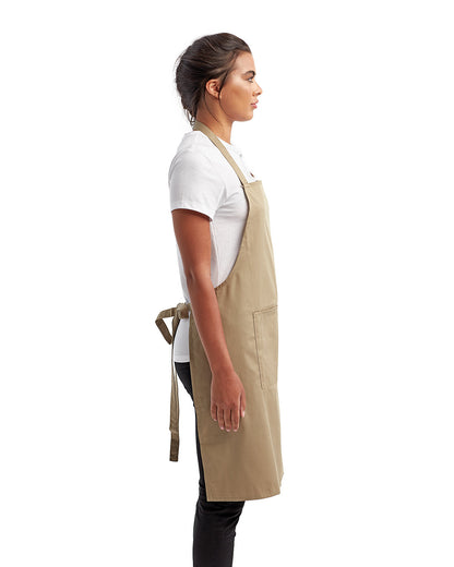 Artisan Collection by Reprime Unisex 'Colours' Recycled Bib Apron with Pocket RP154