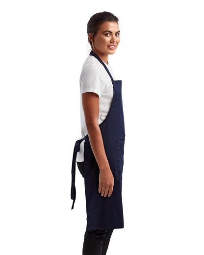 Artisan Collection by Reprime Unisex 'Colours' Recycled Bib Apron with Pocket RP154