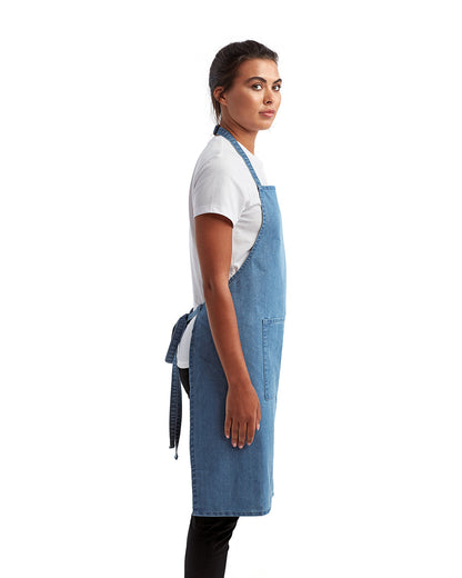 Artisan Collection by Reprime Unisex 'Colours' Recycled Bib Apron with Pocket RP154