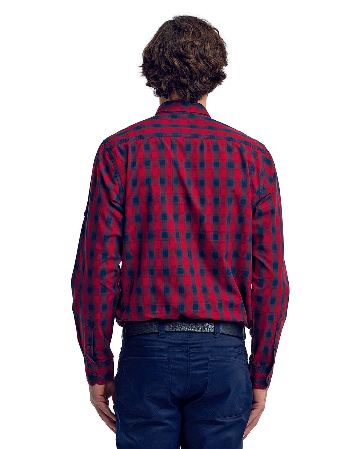 Artisan Collection by Reprime Men's Mulligan Check Long-Sleeve Cotton Shirt RP250