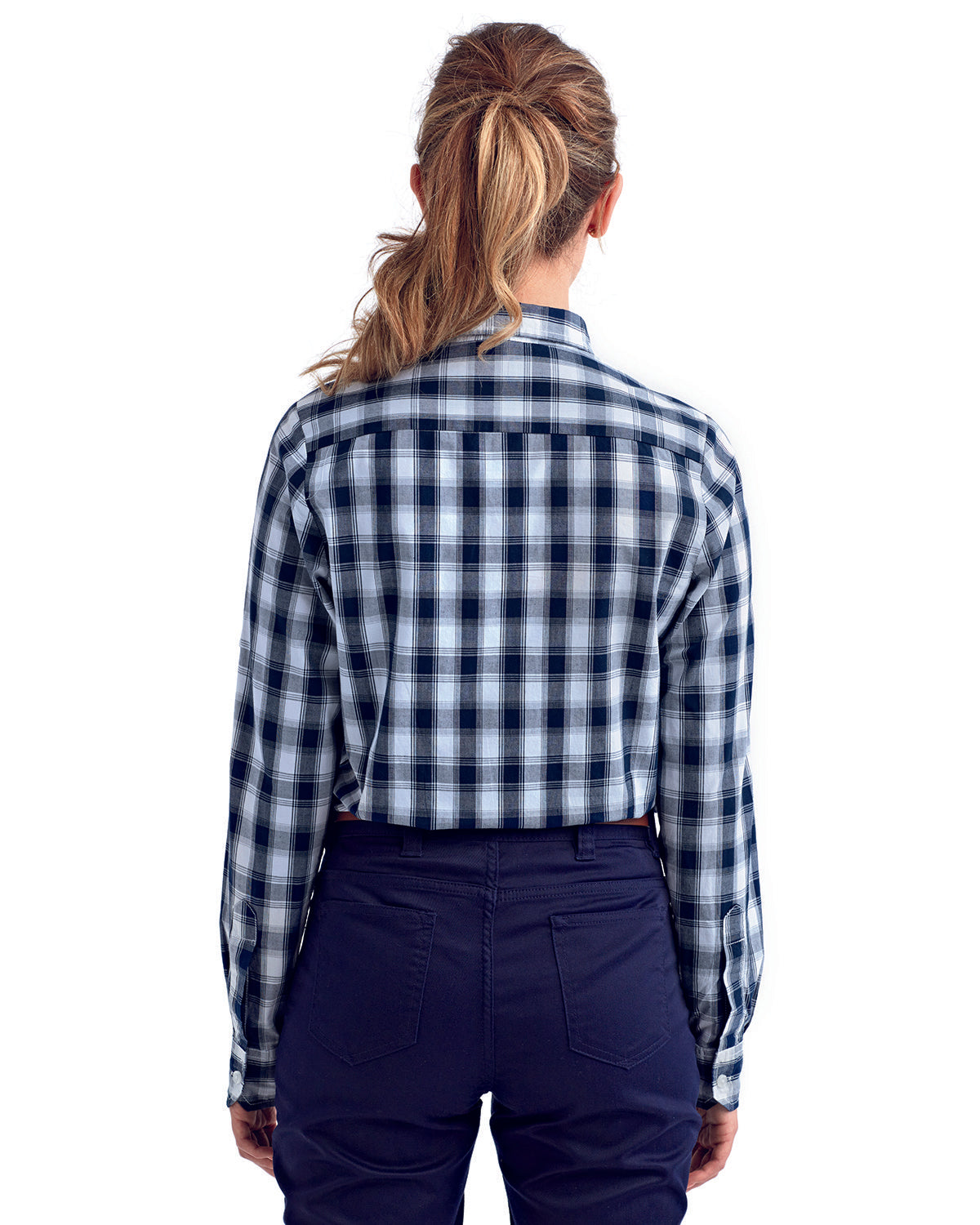 Artisan Collection by Reprime Ladies' Mulligan Check Long-Sleeve Cotton Shirt RP350