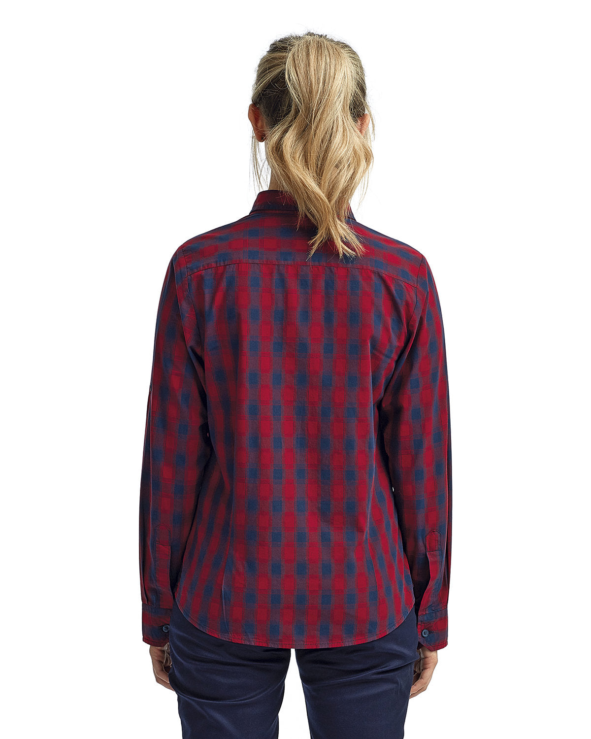 Artisan Collection by Reprime Ladies' Mulligan Check Long-Sleeve Cotton Shirt RP350