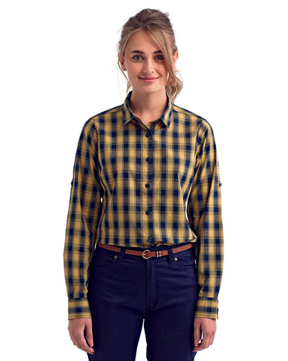 Artisan Collection by Reprime Ladies' Mulligan Check Long-Sleeve Cotton Shirt RP350