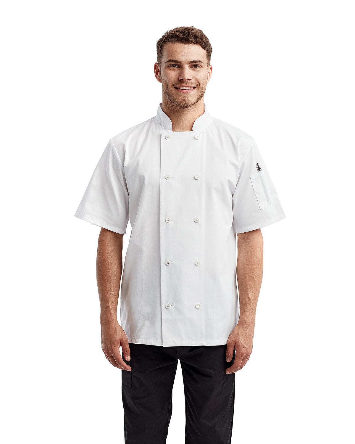 Artisan Collection by Reprime Unisex Short-Sleeve Recycled Chef's Coat RP656